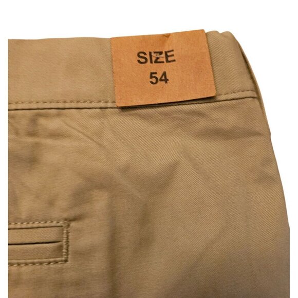 Size 54 Mens Croft & Barrow Beige Pleated Chino Shorts 9' Inseam - Picture 3 of 5